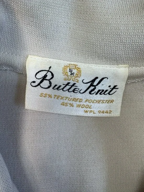 *Vintage Butter Knit Sweater Dress Womens Size M-L? Brown Classic Pleated Button - Picture 4 of 6